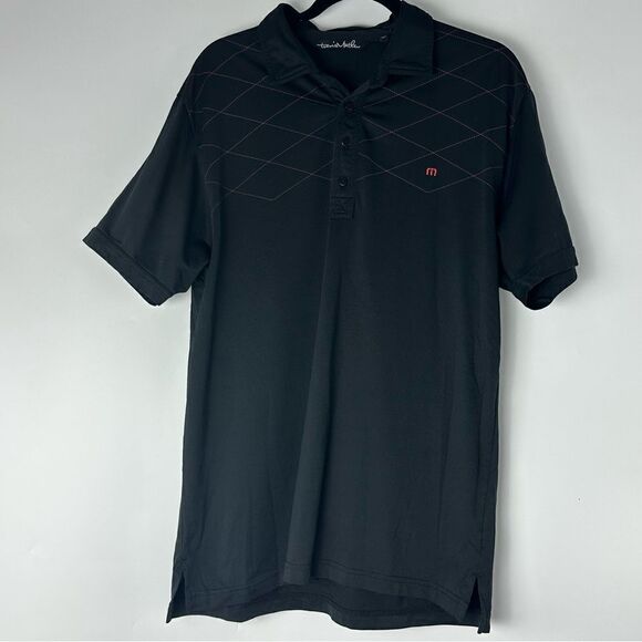 TRAVIS MATHEW Men's Black Collared Golf Polo Pima Cotton sz L - Picture 1 of 7